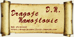 Dragoje Manojlović vizit kartica